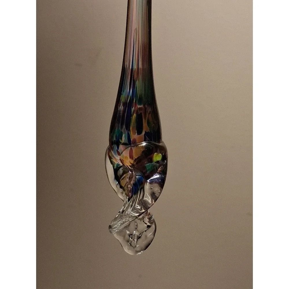 Hand Blown Art Glass Icicle Christmas Ornament 7